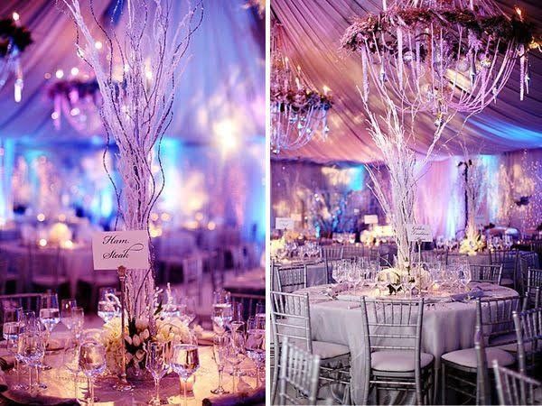 decoration table mariage theme hivernale